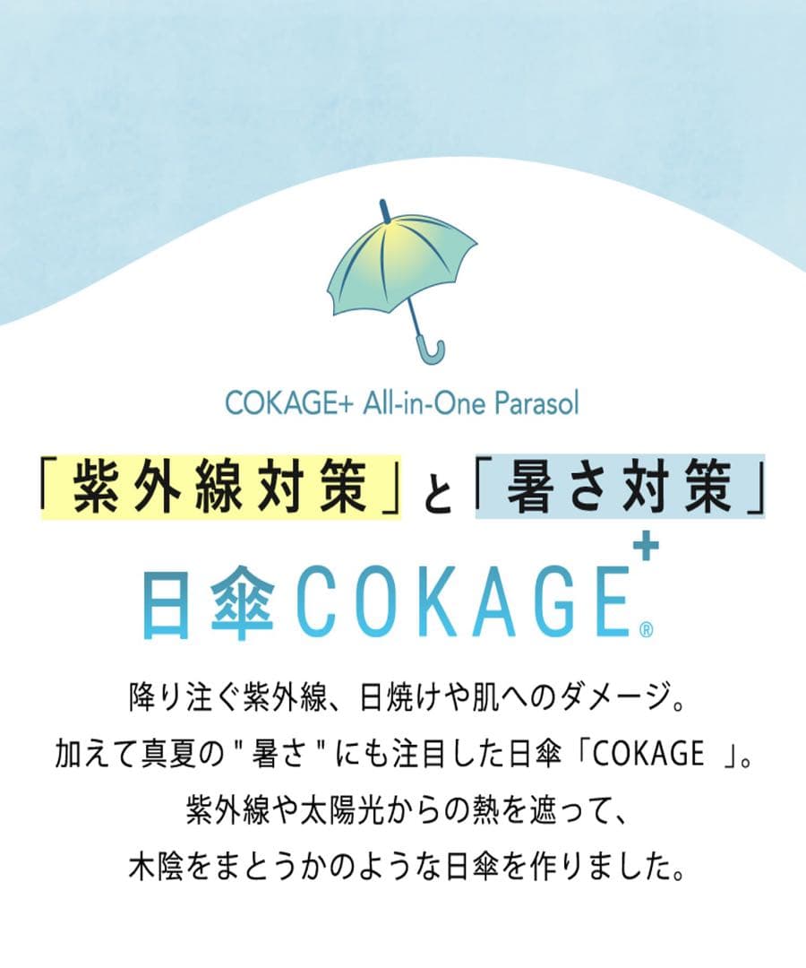 【新品未開封】COKAGE+ACTIVE 自動開閉55cm折　ネイビー×ホワイト