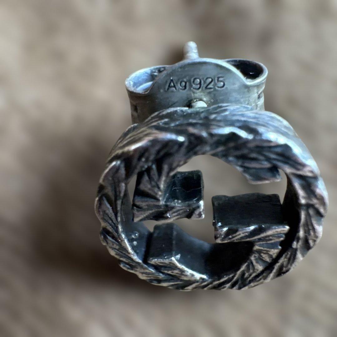 Gucci シルバー925 リーフモチーフ ピアス(片耳用)