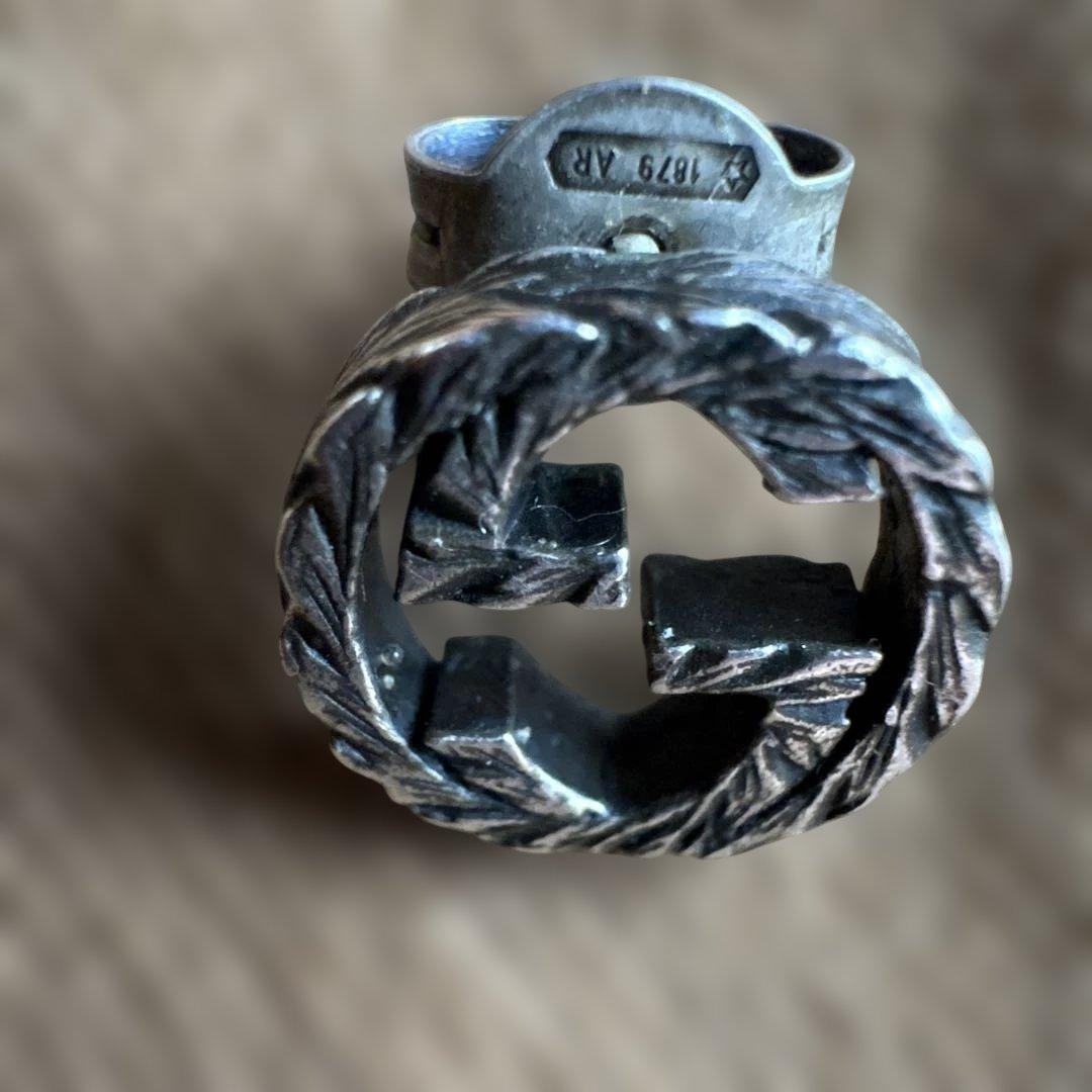 Gucci シルバー925 リーフモチーフ ピアス(片耳用)