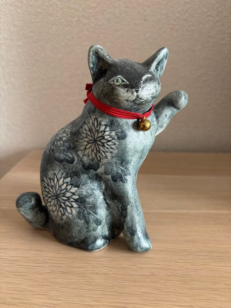 今田香　陶猫　招き猫