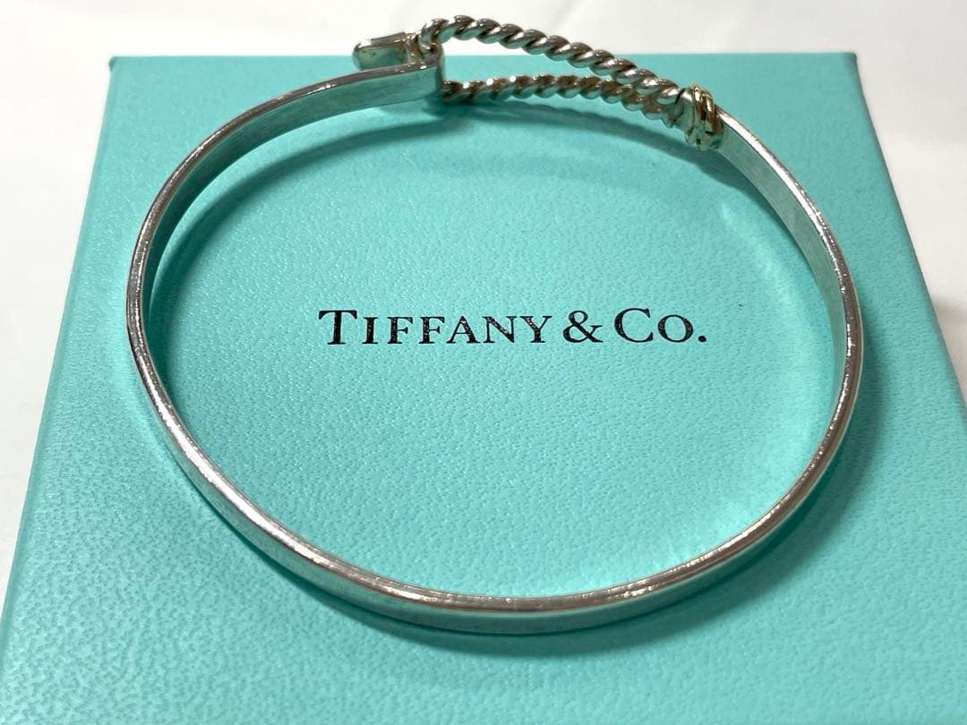 レア　TIFFANY&Co. ティファニー ツイストロープ　フックコンビバングル