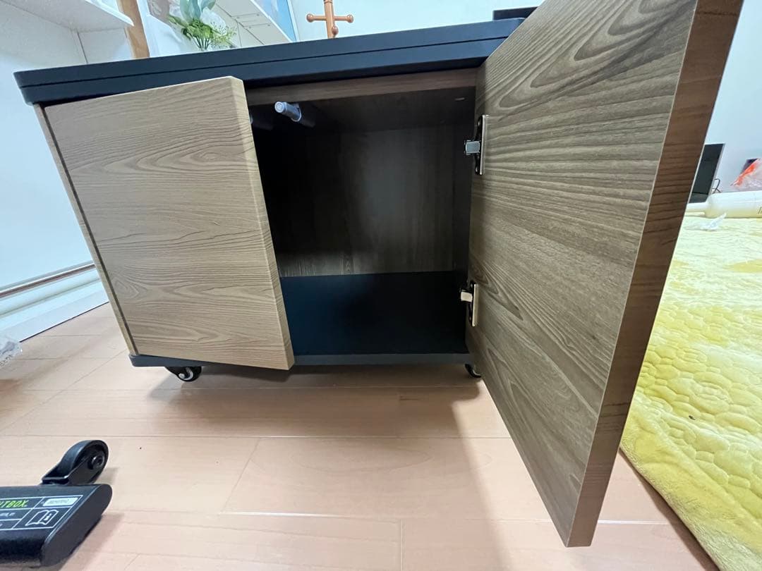 昇降テーブル　センターテーブル　ローテーブル　120cm 大容量収納付き！