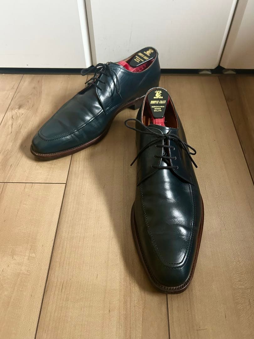 【美品】SCOTCHGRAIN スコッチグレイン ネイビー Uチップ 25.5