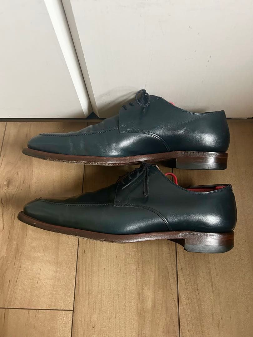【美品】SCOTCHGRAIN スコッチグレイン ネイビー Uチップ 25.5