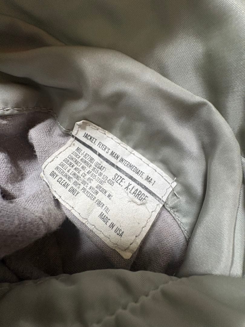 USA製 MA-1 フライトジャケット　size XL