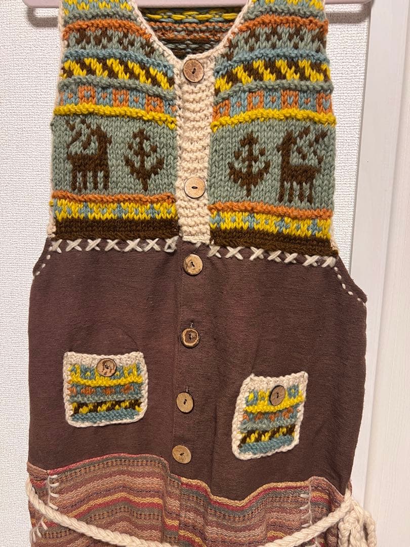 hammock 森ガール ヒッピー エスニック ブラウン刺繍サロペット