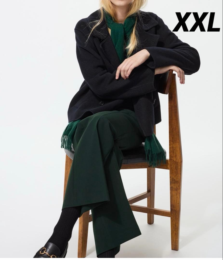 新品未使用　ユニクロ　ダブルフェイスショートコートリラックスフィット　XXL