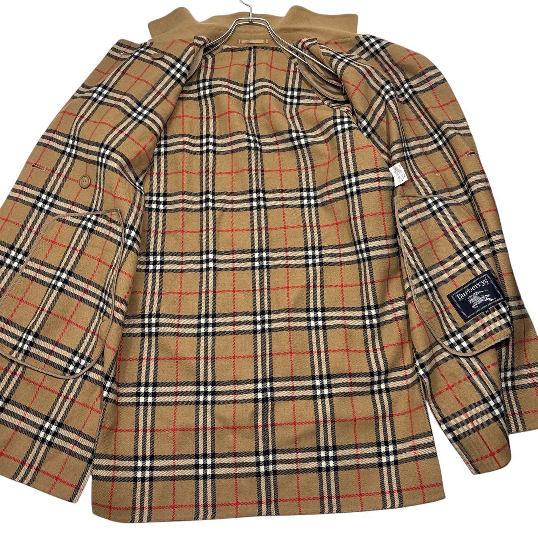 【幻の逸品】バーバリーズ　カシミヤウール　ダブルチェスターコート　金ボタン