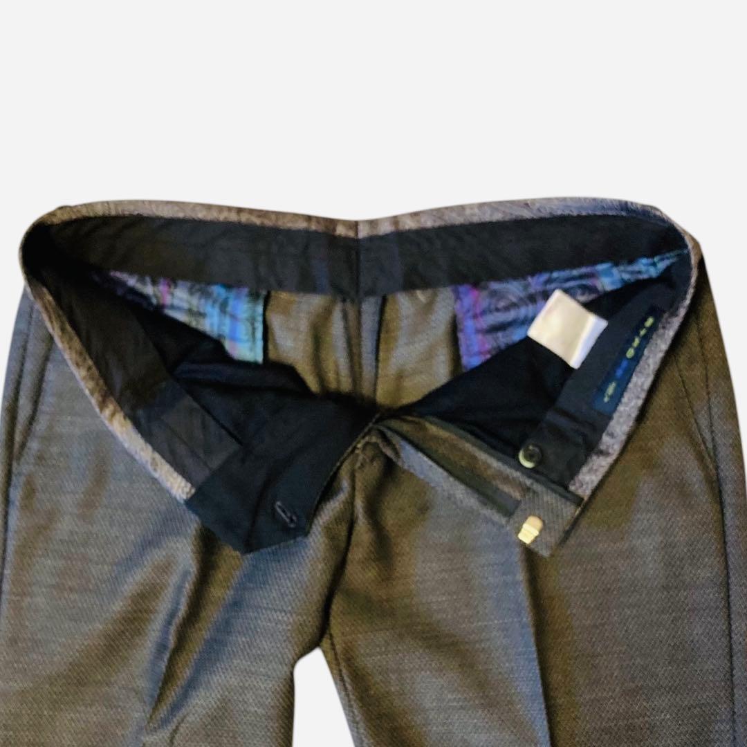 【美品】✨ETRO パイピングスーツ 裏地ペイズリー ボタニカル 52 XL