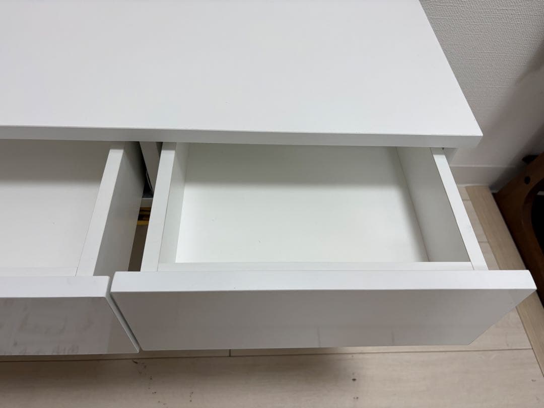 【美品】フランフラン　レーヌテレビボード2 TV台　大理石調　ゴールドフレーム