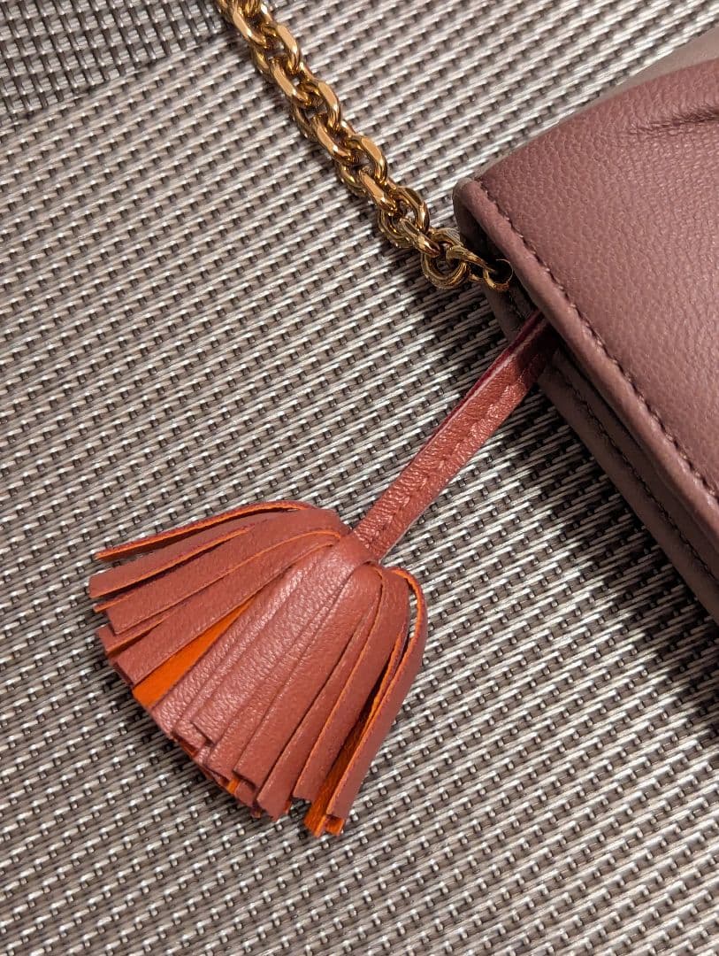 LOEWE ロエベ チェーンウォレット 長財布 ピンクベージュ