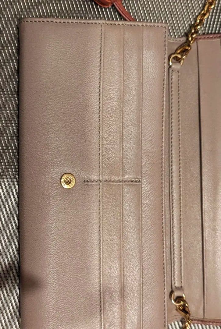 LOEWE ロエベ チェーンウォレット 長財布 ピンクベージュ