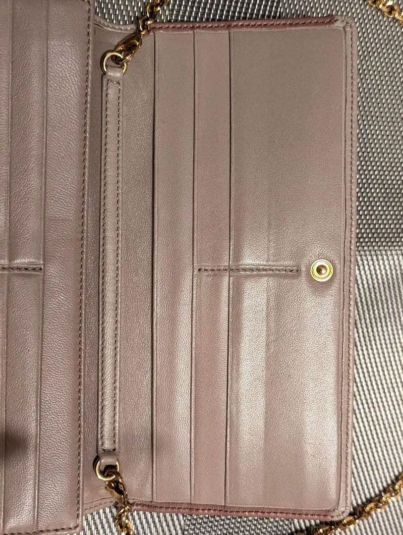 LOEWE ロエベ チェーンウォレット 長財布 ピンクベージュ