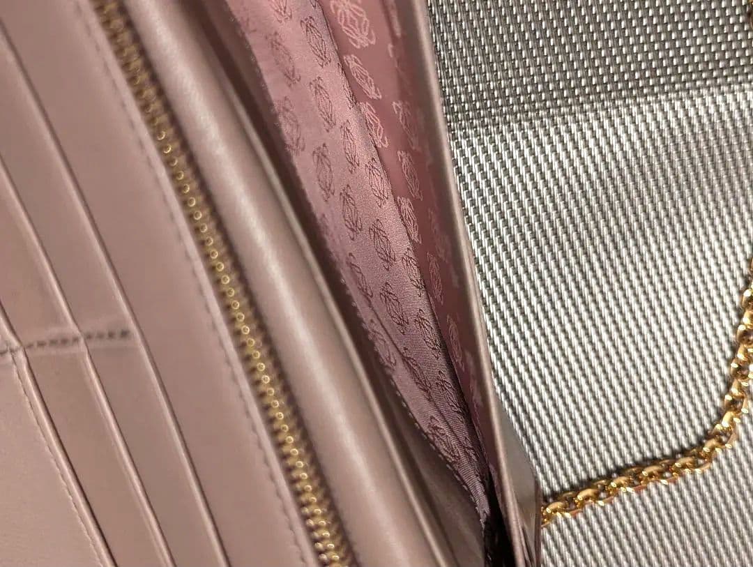 LOEWE ロエベ チェーンウォレット 長財布 ピンクベージュ