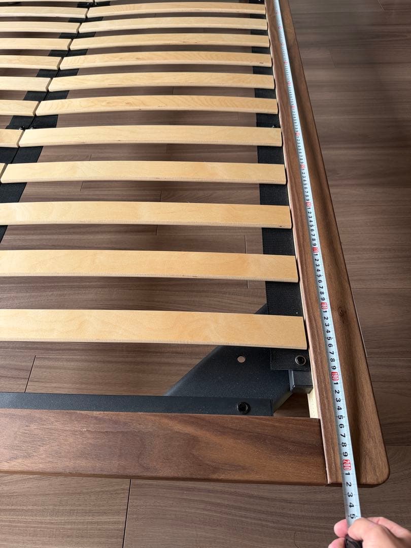 無印良品木製ベッドフレーム セミダブル　ウォールナット