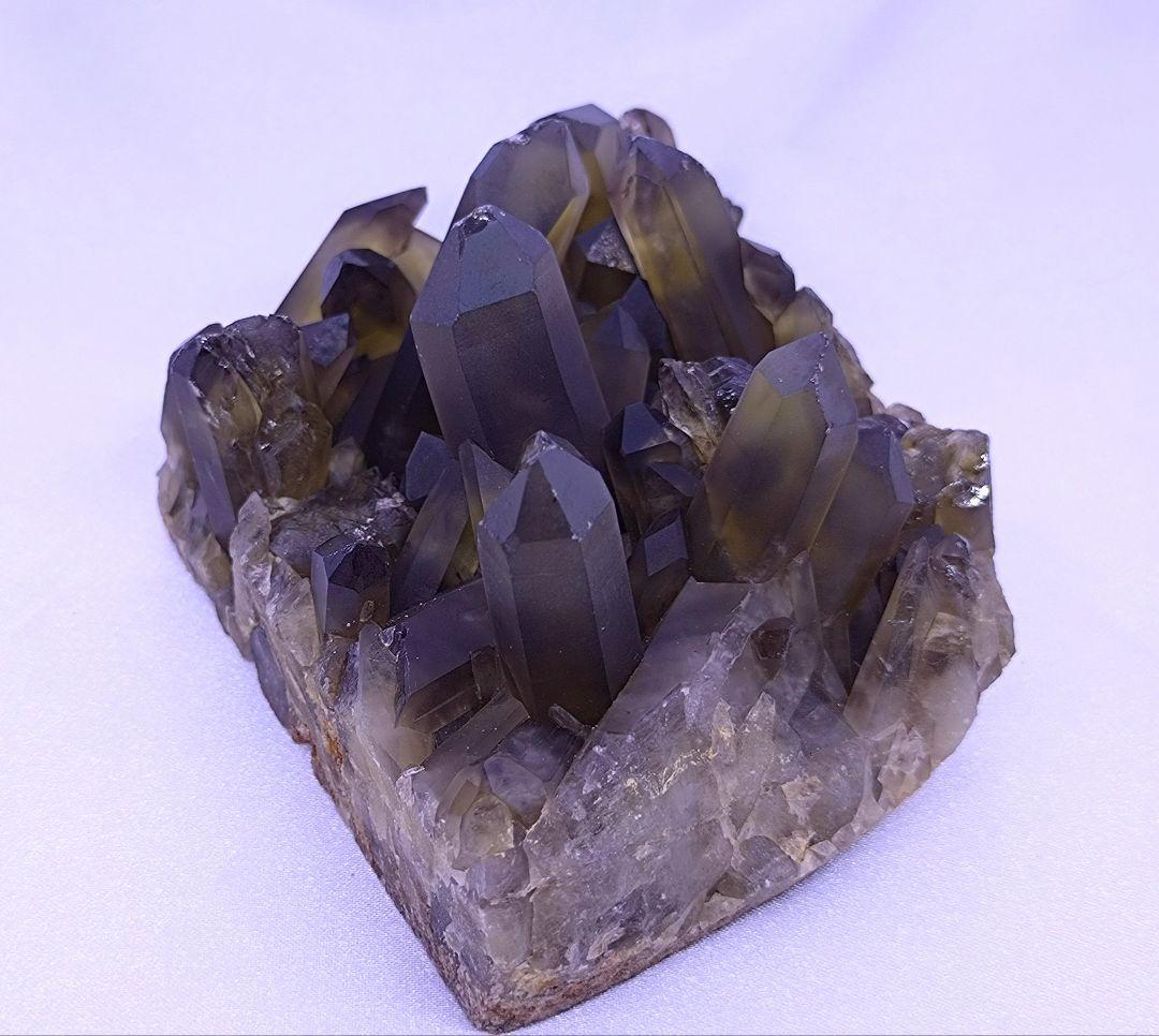 スモーキーシトリン　クラスター　（大）浄化　厄除け　魔除け　金運　ゼウスクォーツ