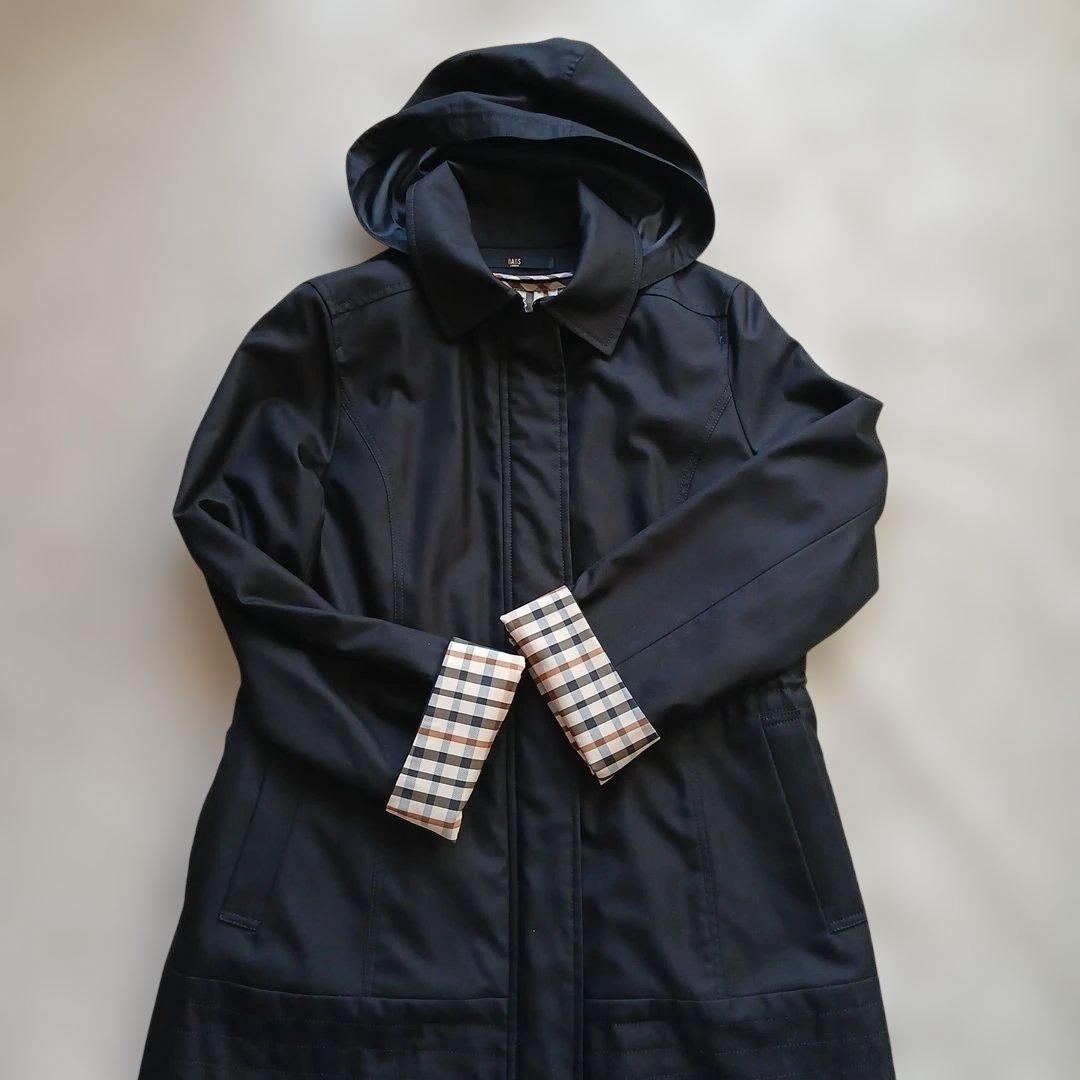 DAKS 黒　チェック裏地　ブルゾン　スプリングコート　マウンテンパーカー日本製