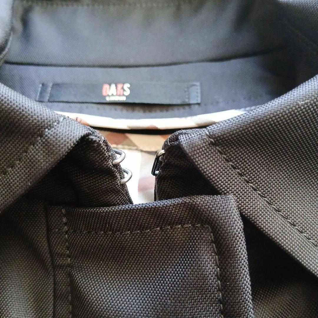 DAKS 黒　チェック裏地　ブルゾン　スプリングコート　マウンテンパーカー日本製