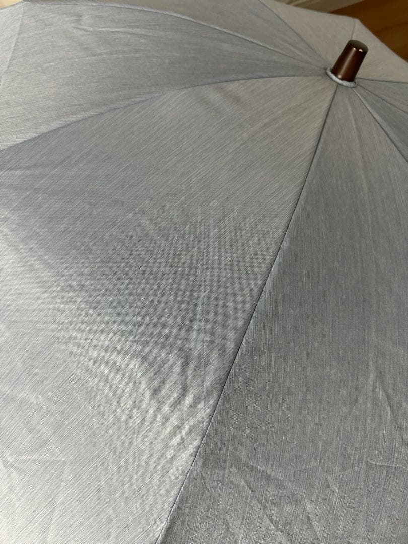 サンバリア　二段折　2段折　大判　ブルー　 折りたたみ日傘