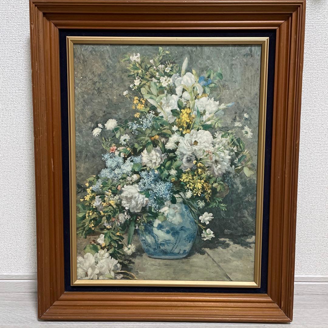 ルノワール　春のブーケ　春の花束　油彩画風　P10 複製画