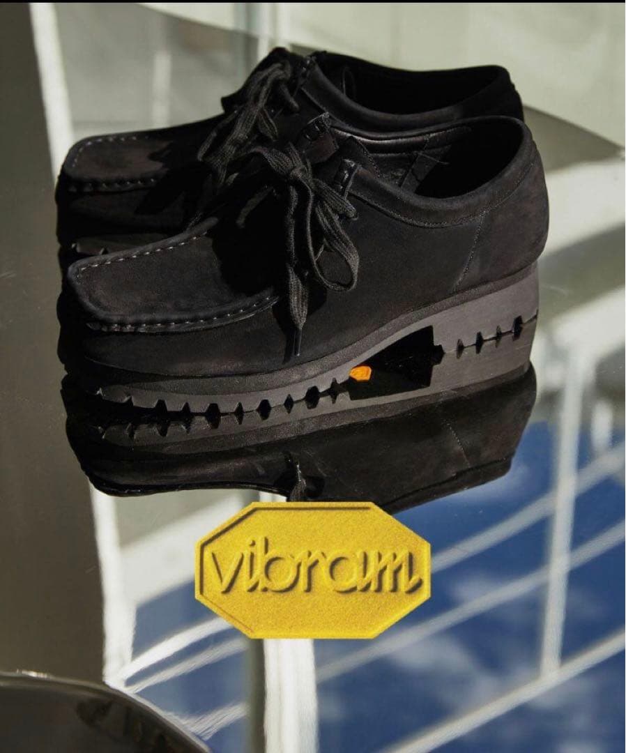 【OPENING ACT Vibramソールヌバックリアルレザーモカシンシューズ