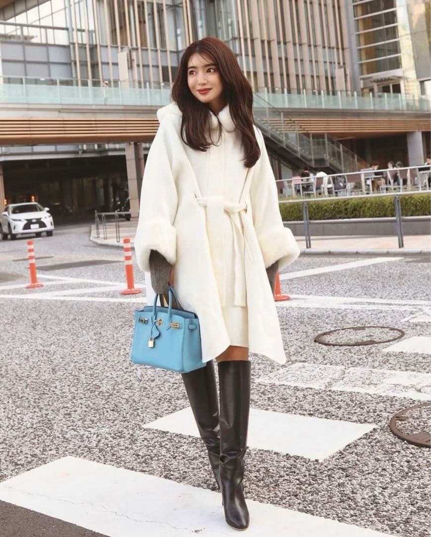 新品！セルフォード　コートラボ　ファー付きポンチョコート