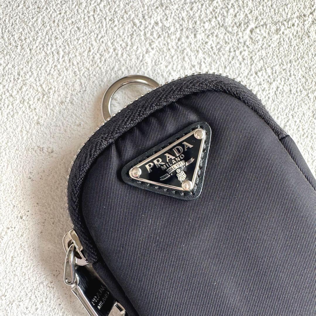 PRADA プラダ Re-Nylonミニポーチ ケース 三角ロゴ ブラック