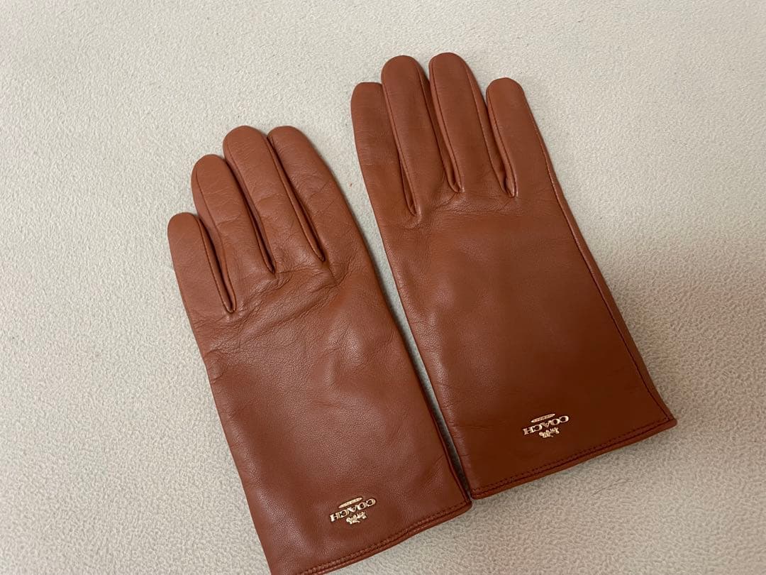 COACH コーチ ブラウン レザー 手袋 クラシック【未使用】