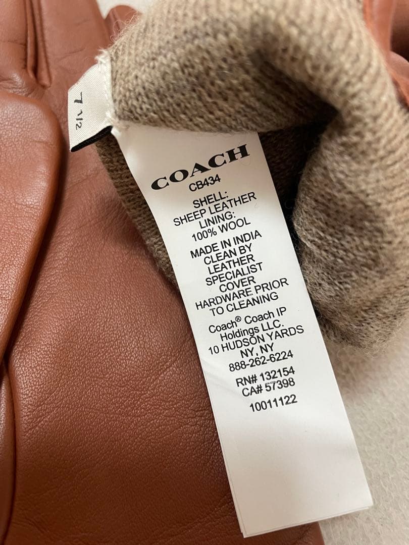 COACH コーチ ブラウン レザー 手袋 クラシック【未使用】