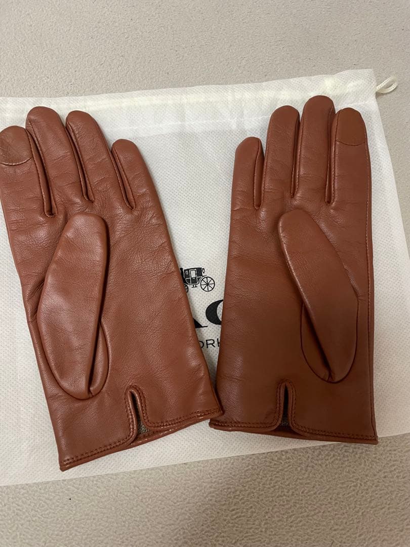 COACH コーチ ブラウン レザー 手袋 クラシック【未使用】