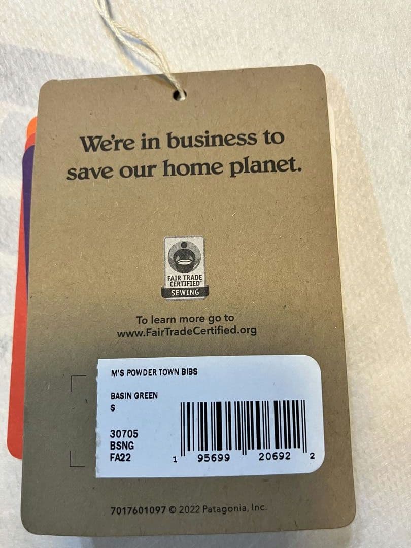 パタゴニア メンズ・パウダー・タウン・ビブ Sサイズ使用回数極少