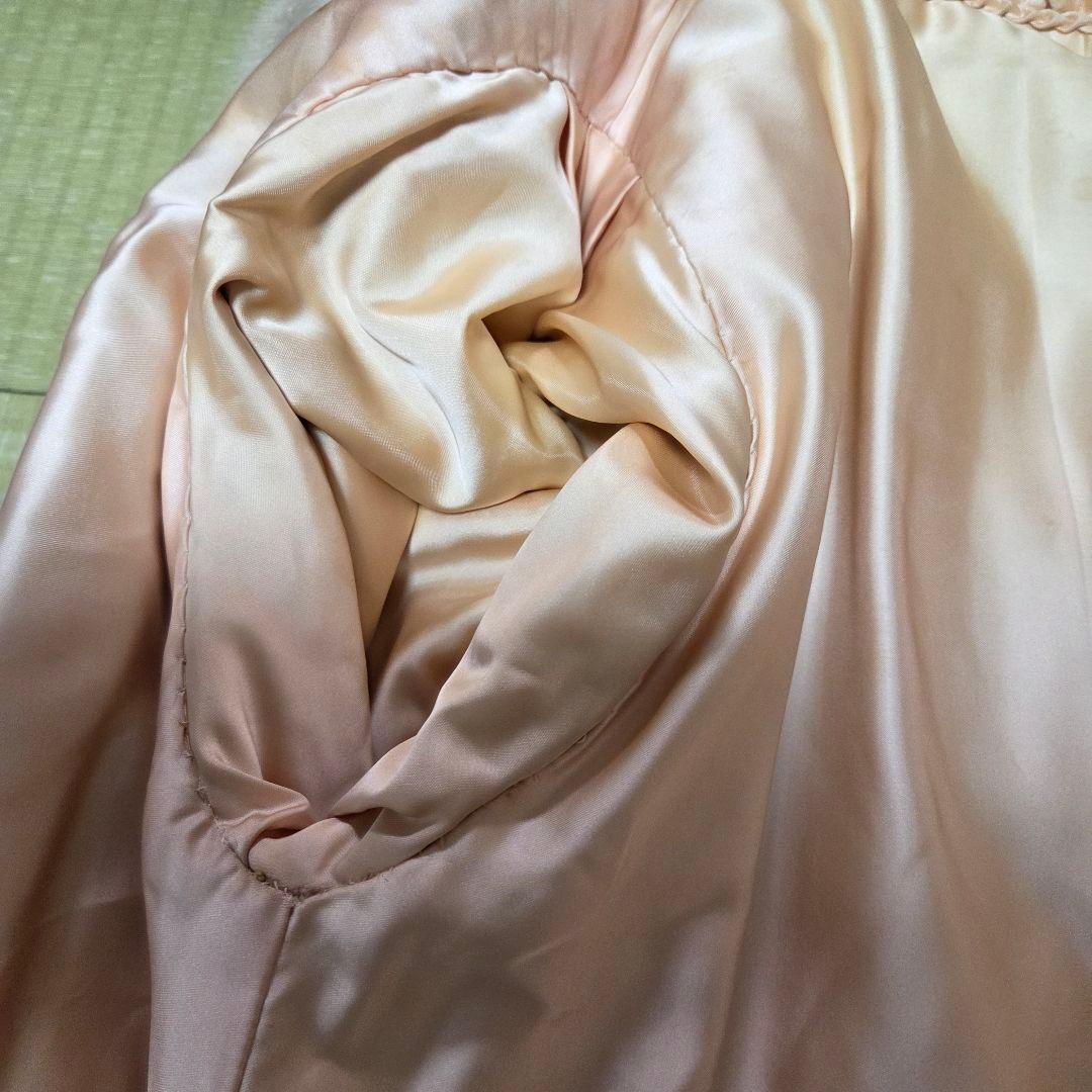 SAGAMINK デザインコート ホワイトパール 袖丈絞り 銀サガ ミンク