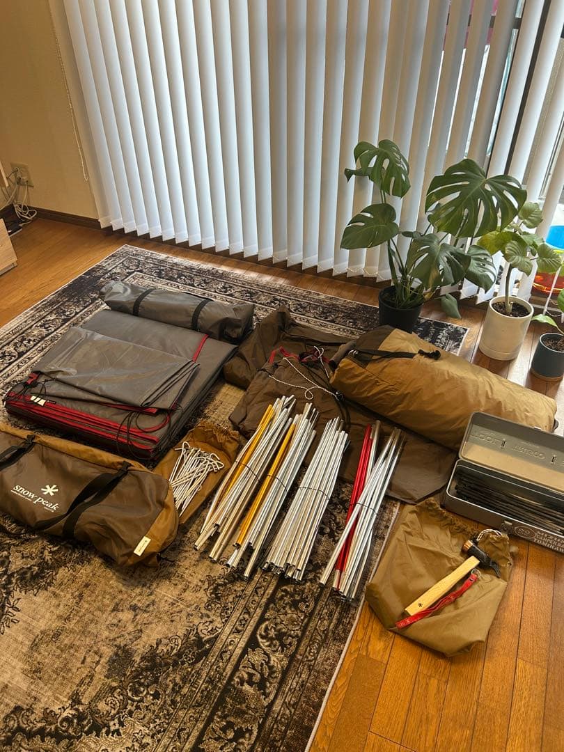 スノーピーク エルフィールド＋室内マット＋ハンマー＆ペグセット【引き取り限定】