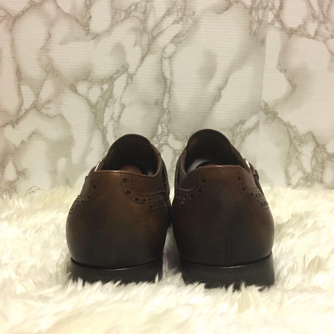 コ*イ様 美品　PRADA プラダ 本革　ダブルモンクストラップ シューズキーパ