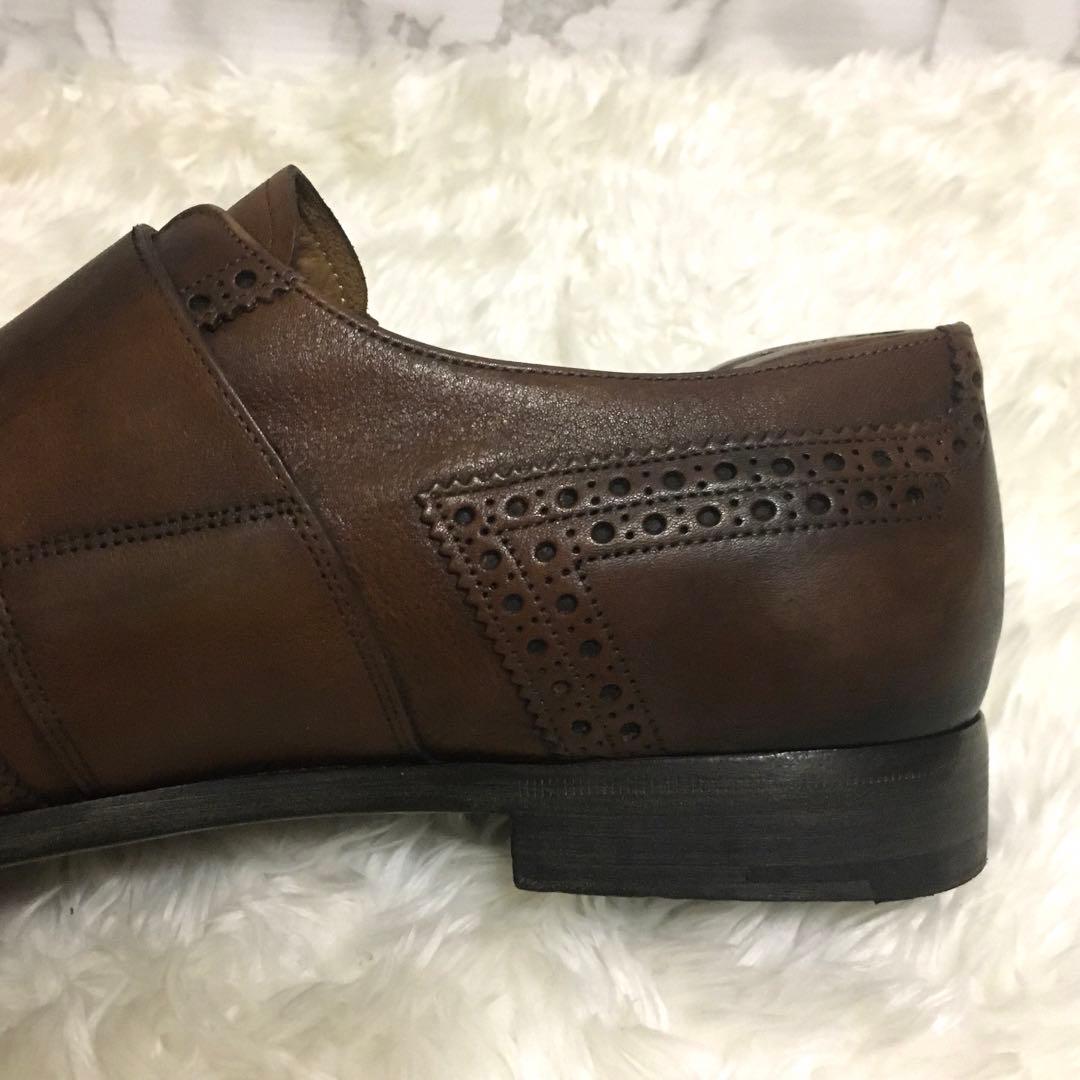 コ*イ様 美品　PRADA プラダ 本革　ダブルモンクストラップ シューズキーパ