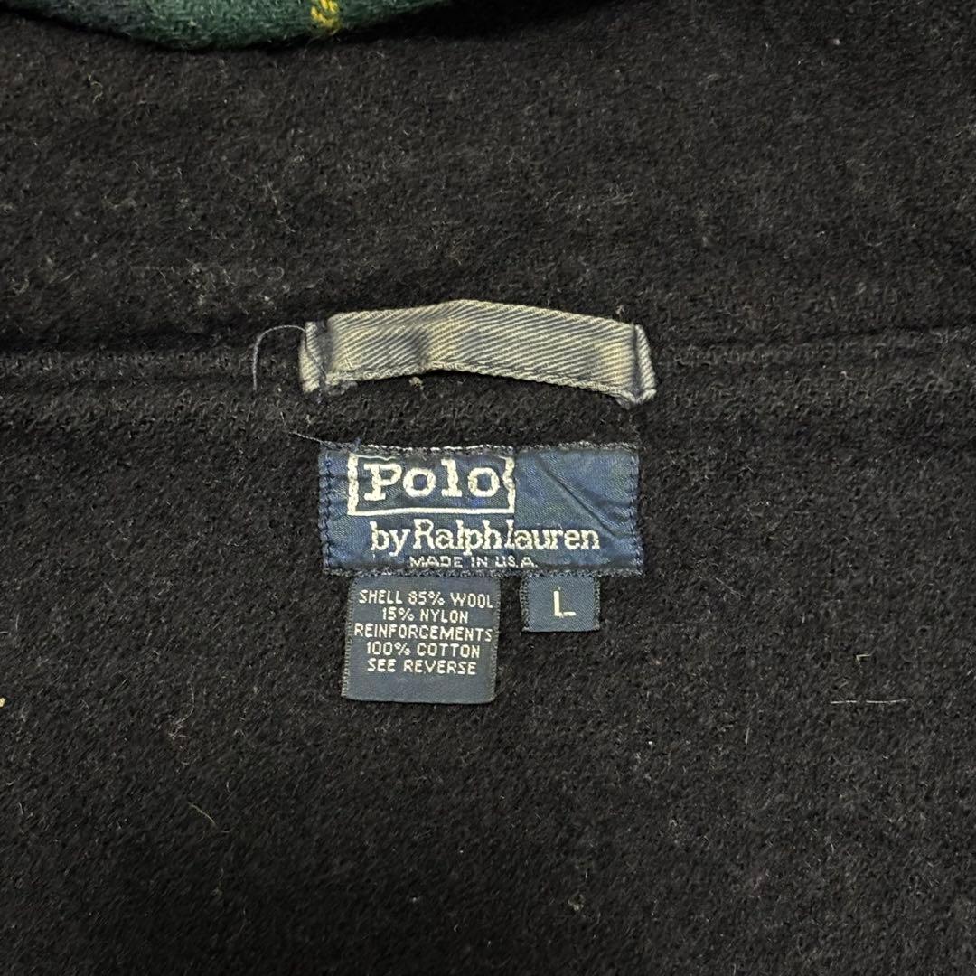 90s USA製 Polo Ralph Laurenダッフル ブラックウォッチL