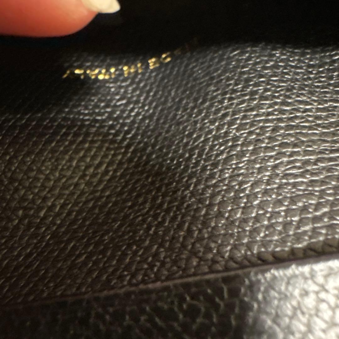 CHANEL ブラック レザー キーケース ココボタン キーケース