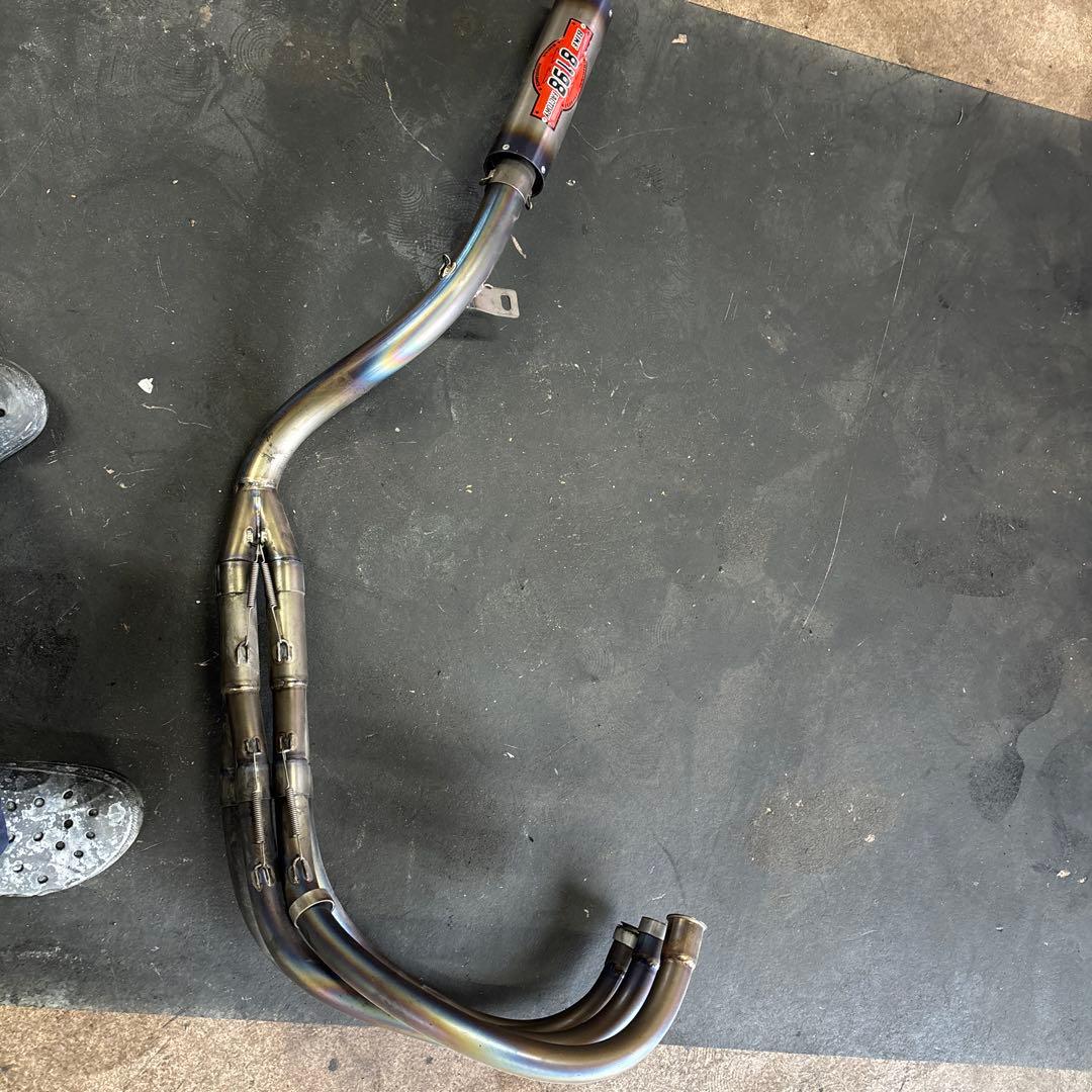cbx400f チタン手曲げマフラー