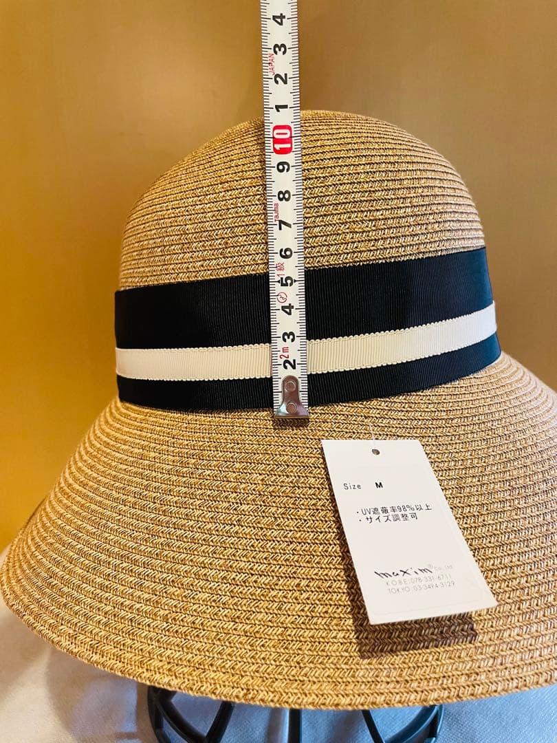 【maxim】新品未使用　マキシン　帽子　夏用　麦わら帽子　リボン