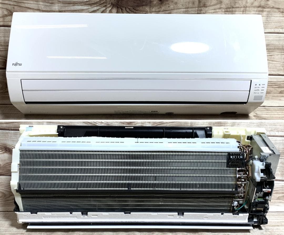 富士通 30畳 7.1kw 200V ノクリア エアコン 21年製 全清掃済♪