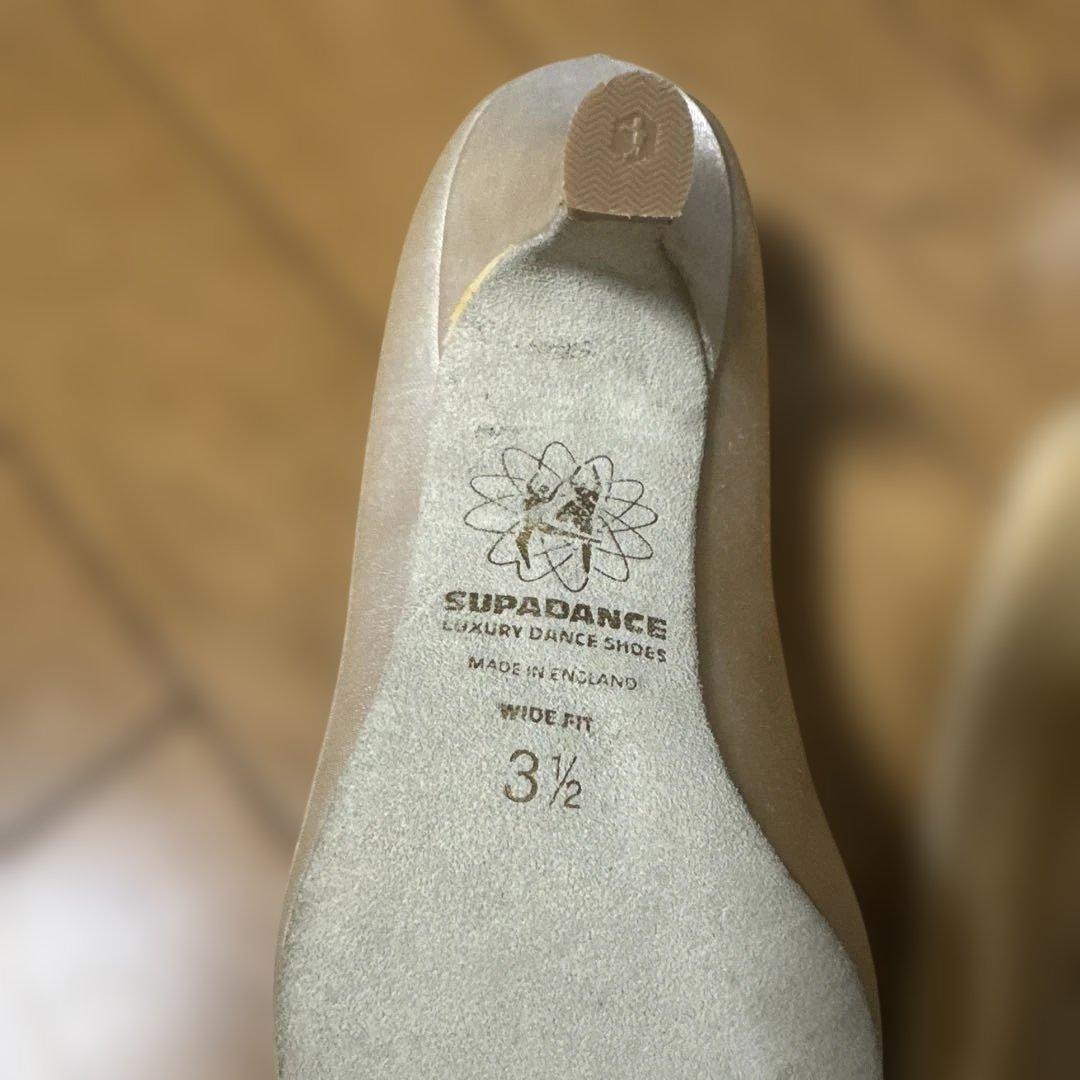 SUPADANCE シルバー ベージュ　ダンスシューズ 3½