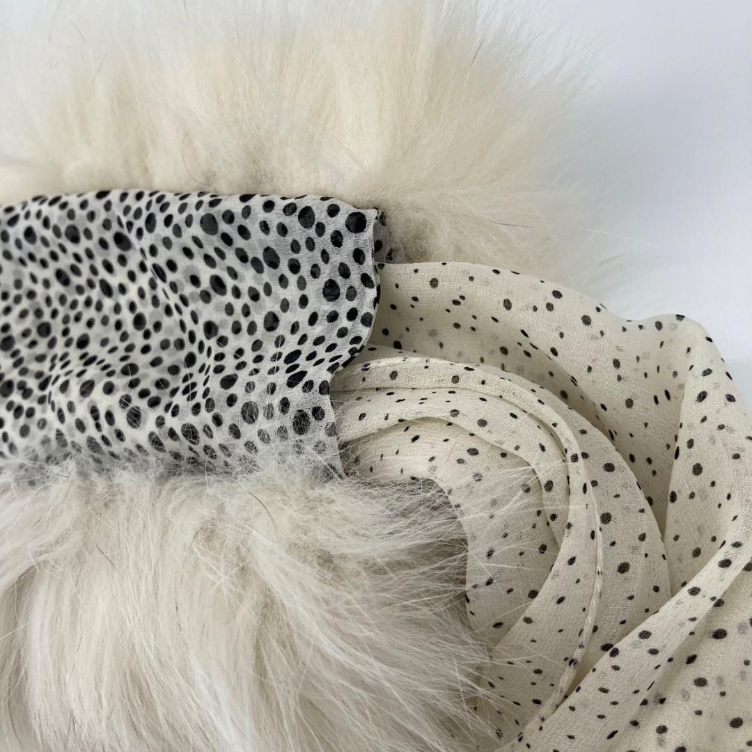 13665 GUCCI GG柄 フォックスファー ストール マフラー　スカーフ