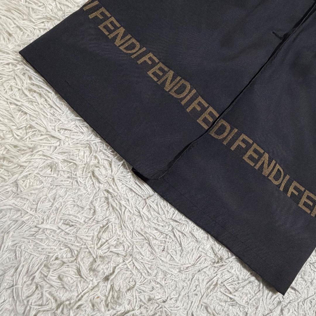 16069✨フェンディ リバーシブルコート 黒 ファー取外し可 ベルト付