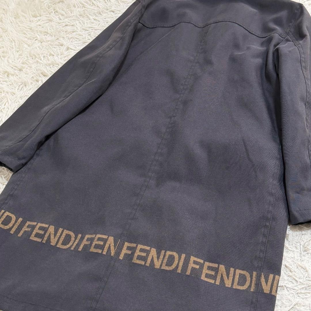 16069✨フェンディ リバーシブルコート 黒 ファー取外し可 ベルト付