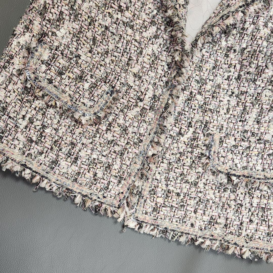 美品✨CHANEL ツイードジャケット 2004 シルバーボタン