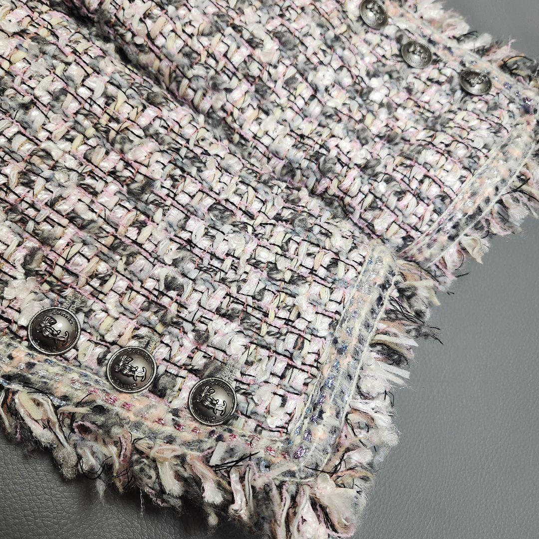 美品✨CHANEL ツイードジャケット 2004 シルバーボタン