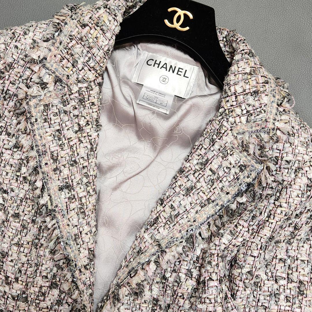 美品✨CHANEL ツイードジャケット 2004 シルバーボタン