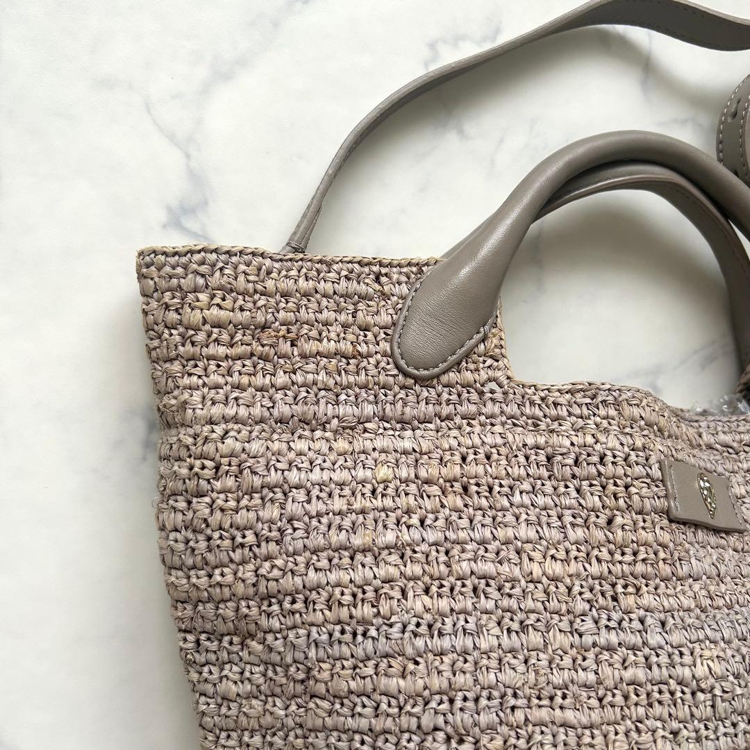 極美品✨ヘレンカミンスキー ラフィア トートバッグ CassiaS ショルダー付