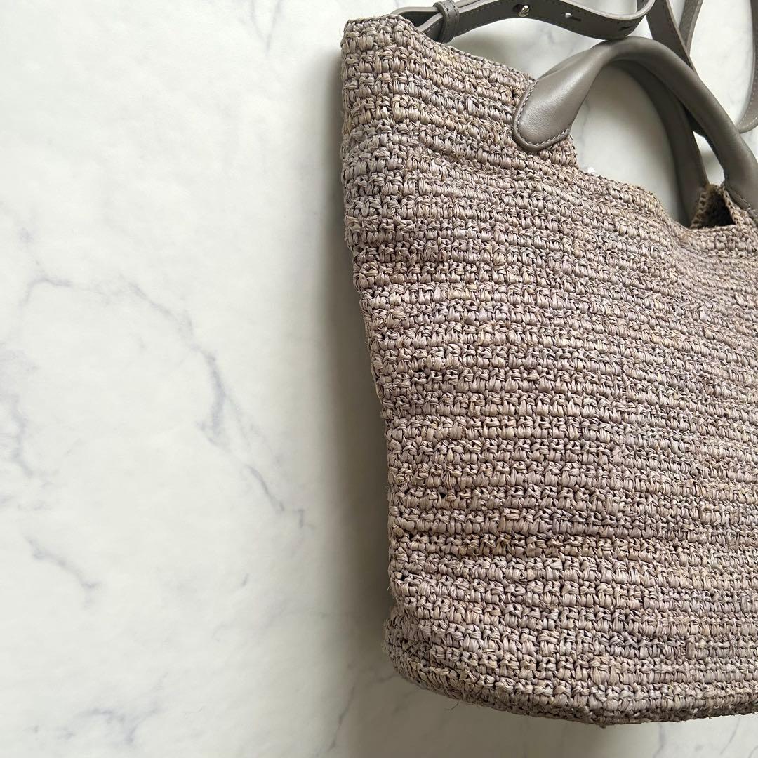 極美品✨ヘレンカミンスキー ラフィア トートバッグ CassiaS ショルダー付