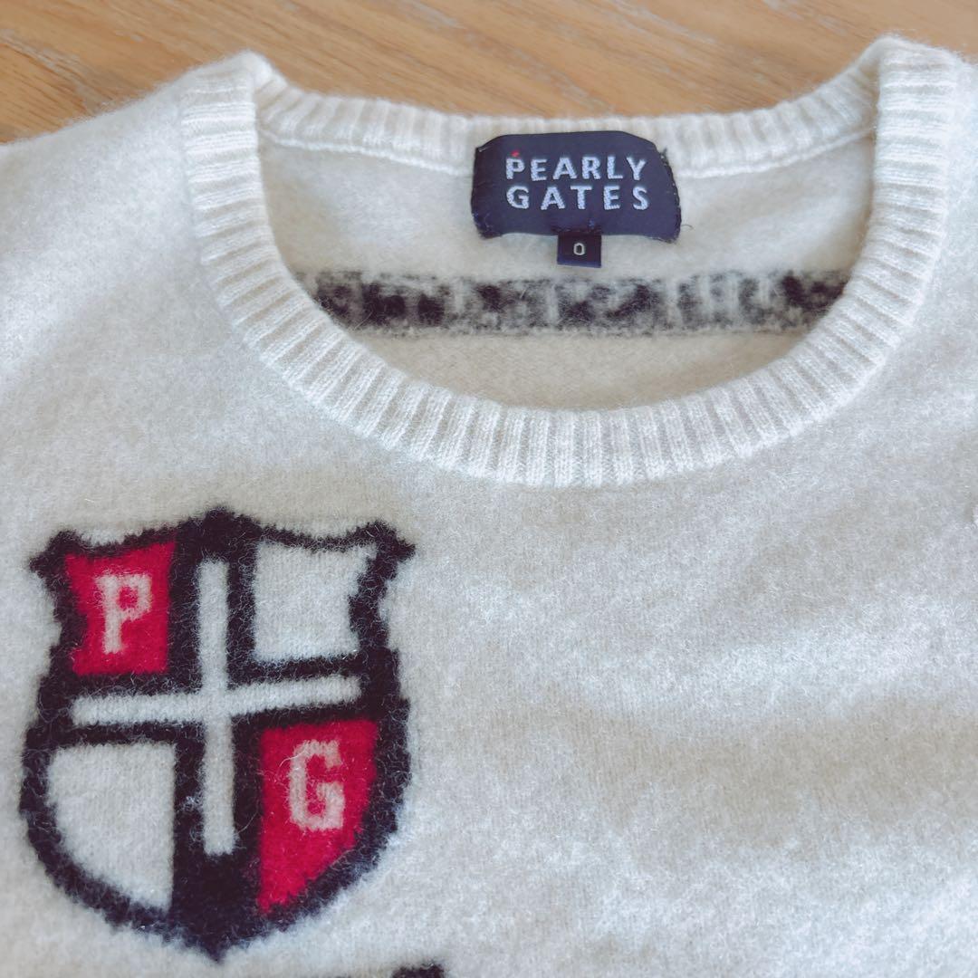 パーリーゲイツ レディース 羊毛 カシミヤ セーター ホワイト 白 長袖 0